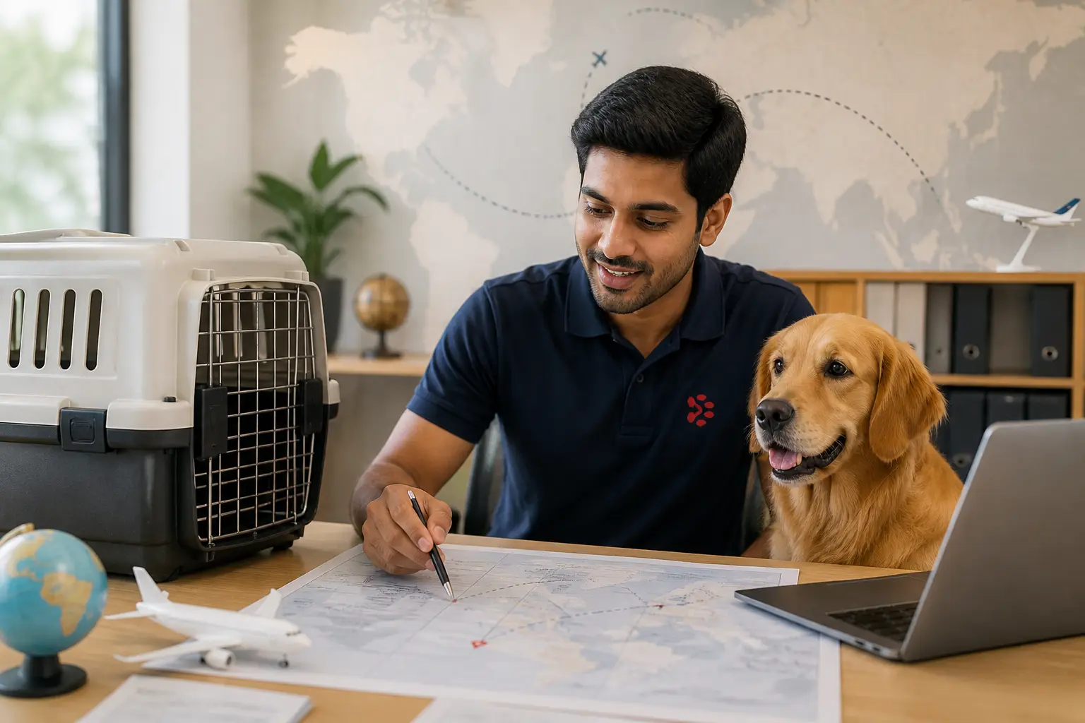 International pet relocation services from India to Kitchener, PetAeron specialist with IATA crate and route planning