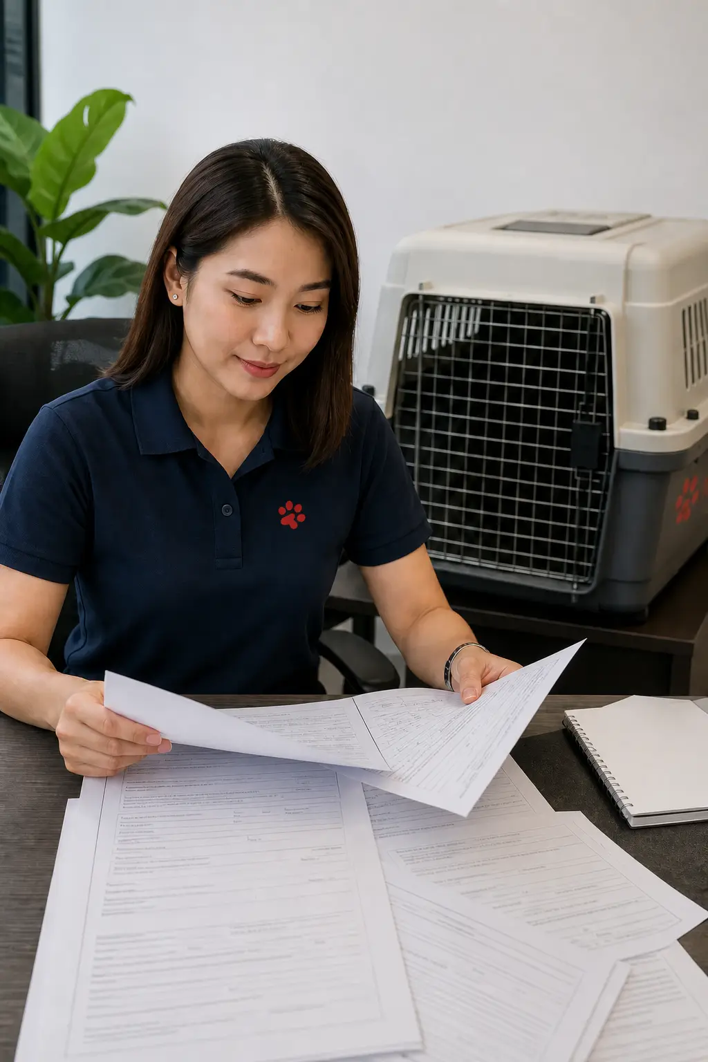 PetAeron specialist managing pet transport from India to Johor Bahru with DVS Malaysia import permit document checks
