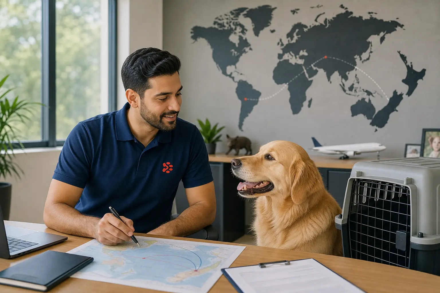 International pet relocation services from India to New Zealand, PetAeron specialist with IATA crate and route planning