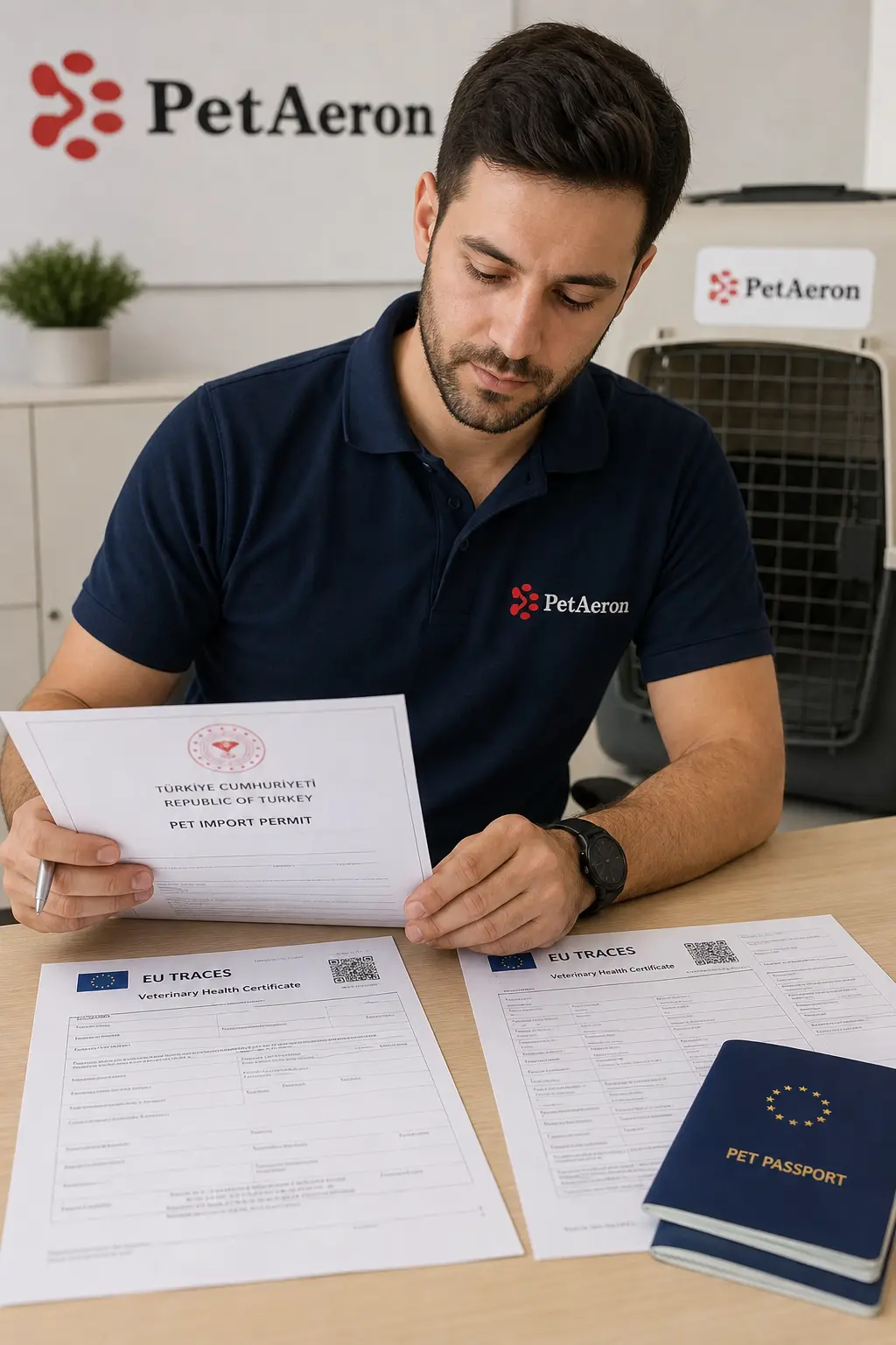 PetAeron specialist managing pet transport from India to Antalya with Turkey import permit and TRACES document checks
