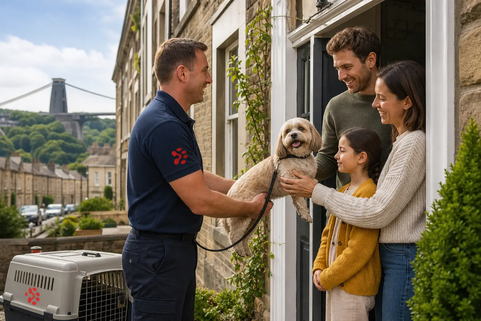 Door-to-door pet handover complete at Bristol South West home after relocation from India