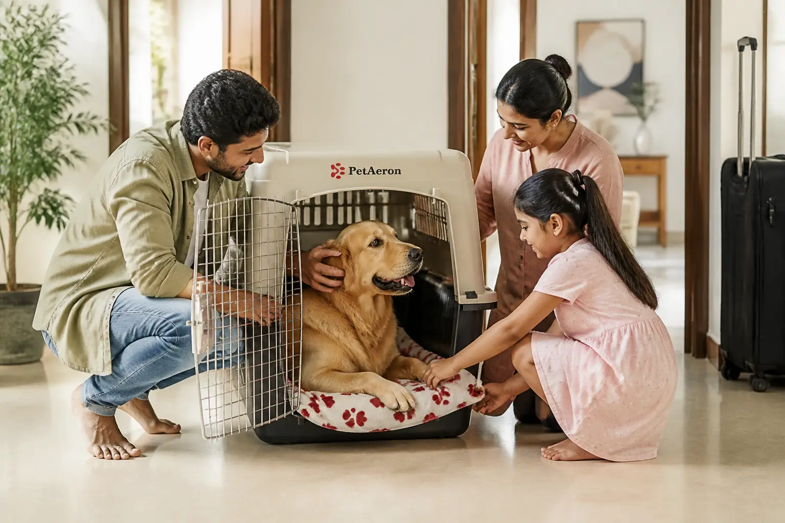 Crate training and IATA crate readiness before air travel from India to Edinburgh
