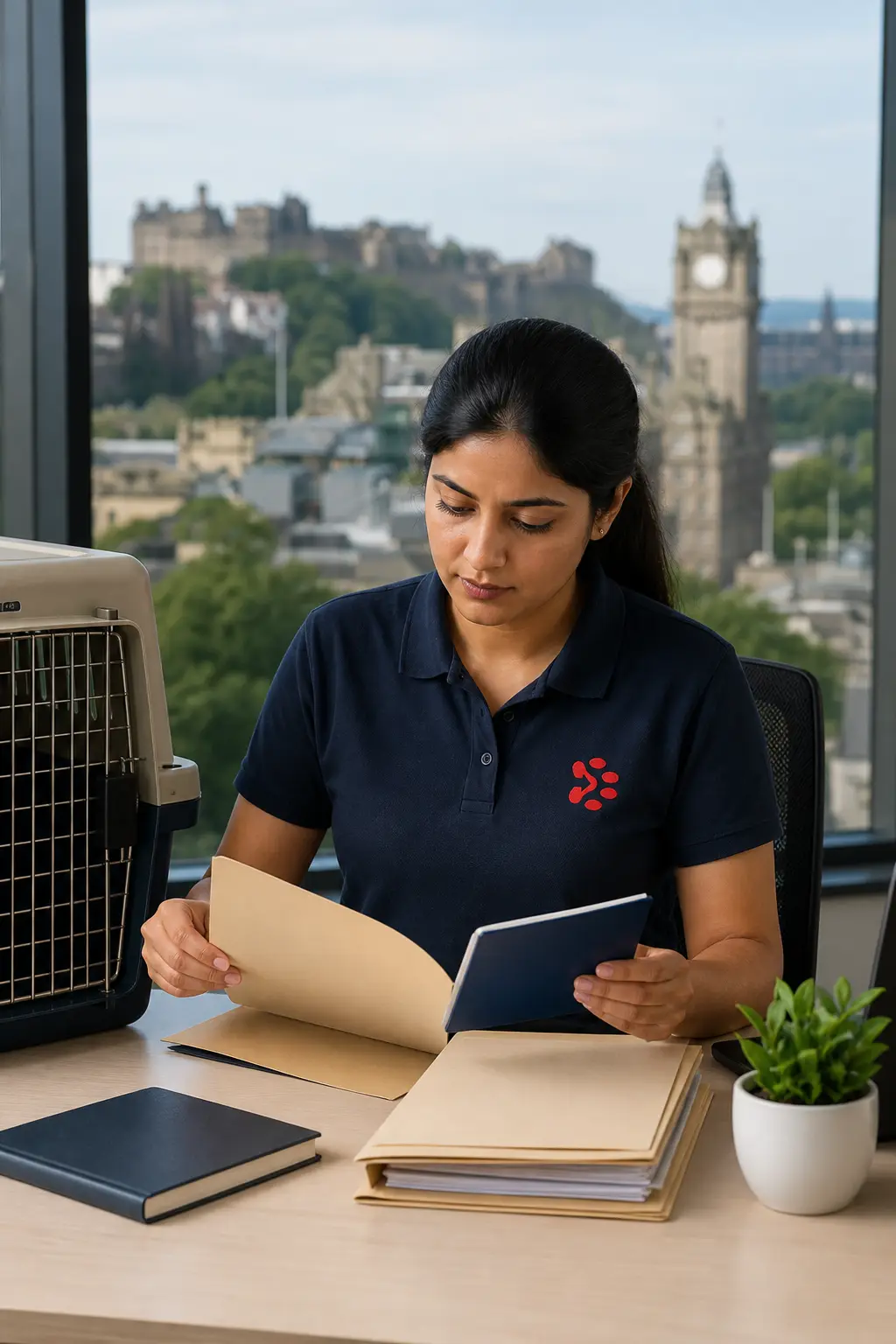 PetAeron specialist managing pet transport from India to Edinburgh with UK import document checks