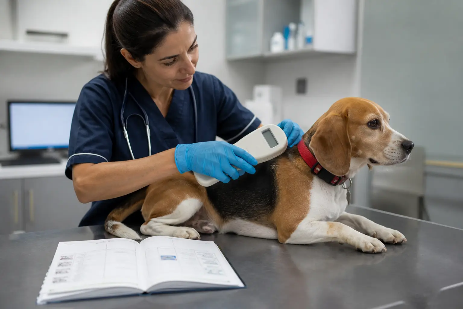 Veterinarian microchip scan and rabies vaccination planning for pet travel India to Liverpool