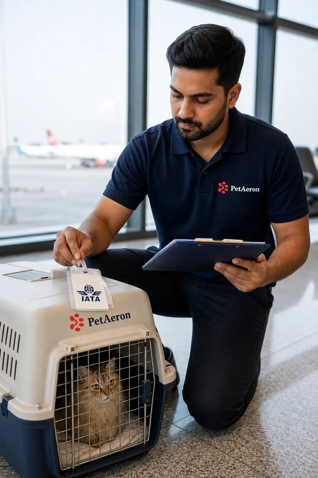 PetAeron specialist managing pet transport from India to Liverpool with document checks