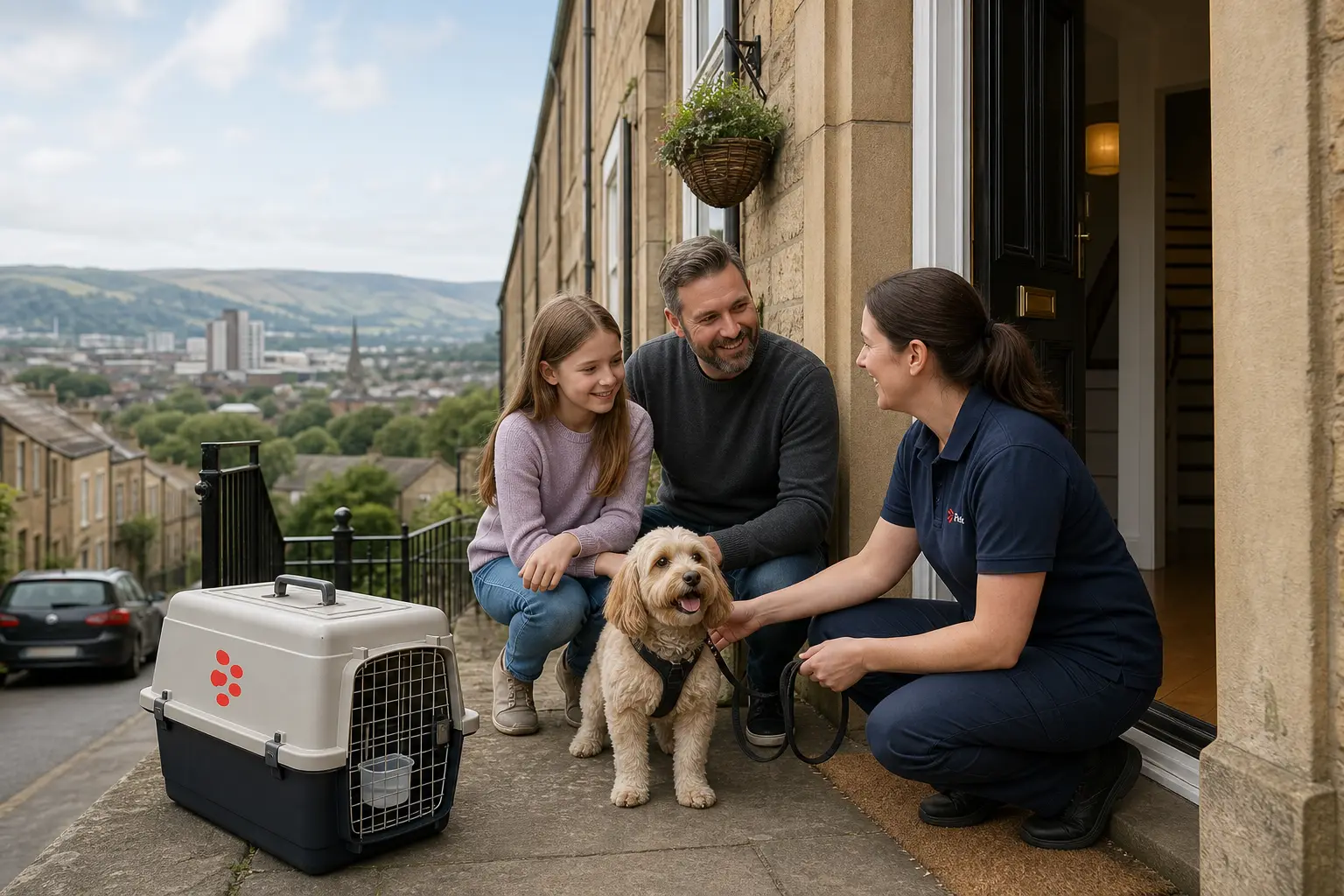 Door-to-door pet handover complete at Sheffield South Yorkshire home after relocation from India