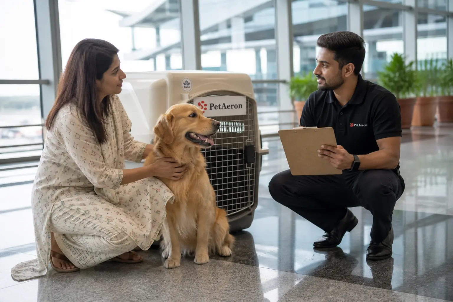 Dog relocation care for India to Atlanta journeys with PetAeron specialist and IATA crate