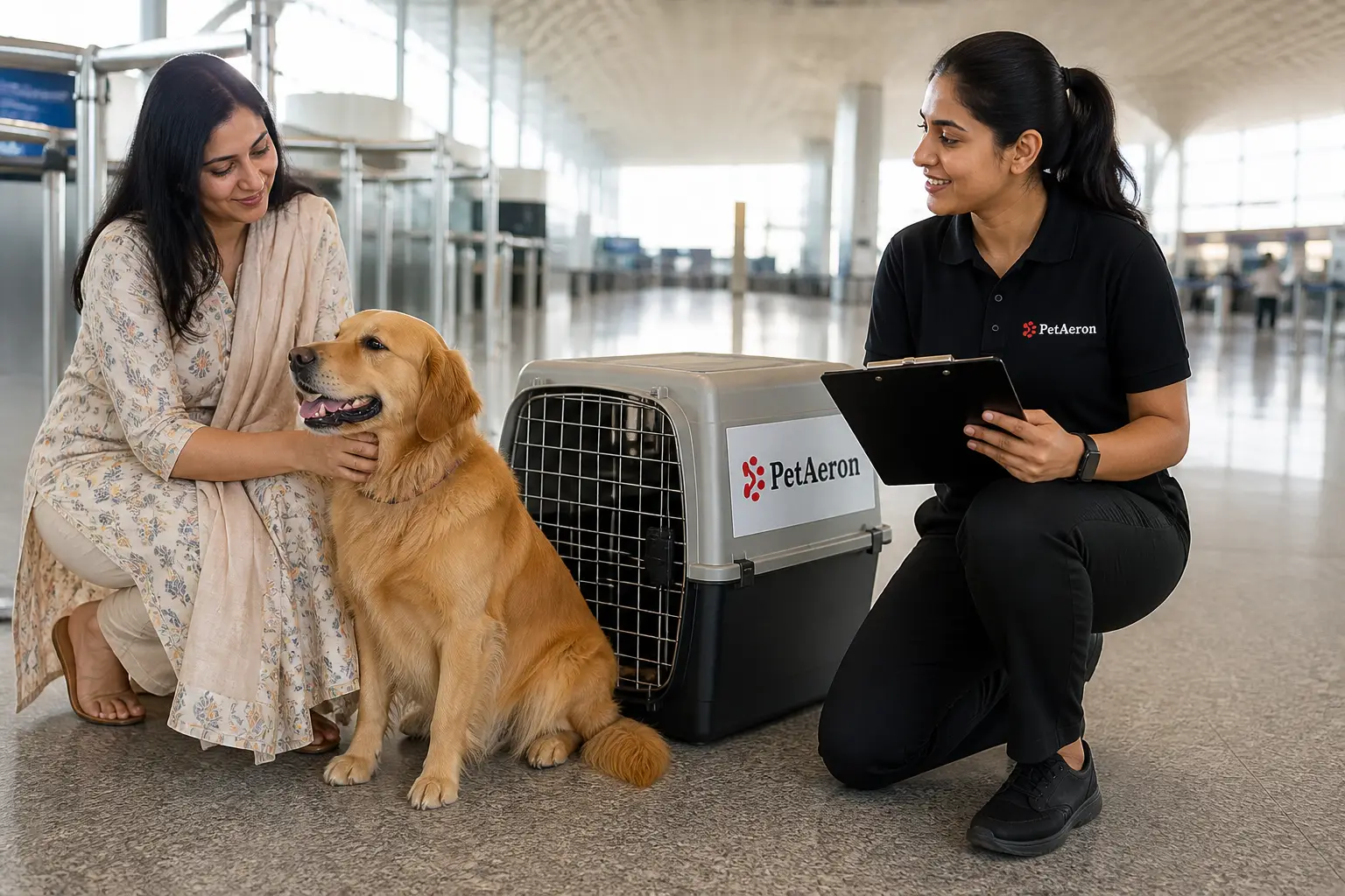Dog relocation care for India to Chicago journeys with PetAeron specialist and IATA crate