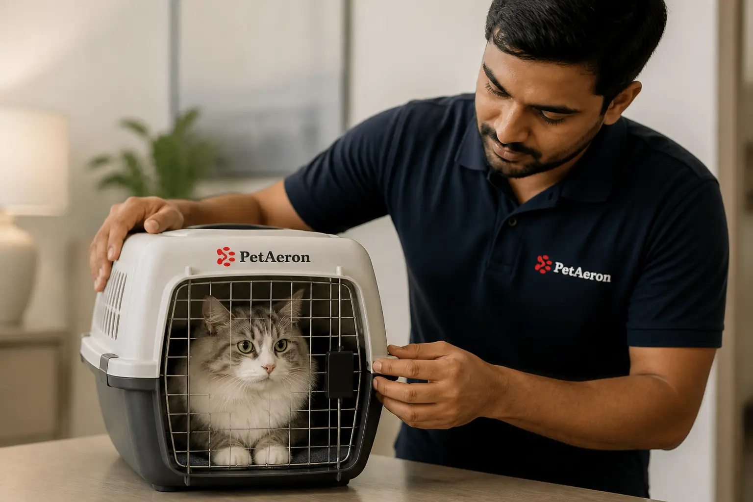 Cat relocation care for calmer Dallas arrivals in PetAeron carrier