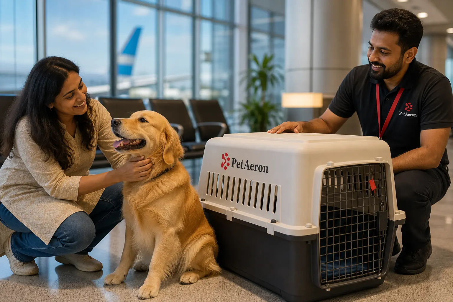 Dog relocation care for India to Dallas journeys with PetAeron specialist and IATA crate