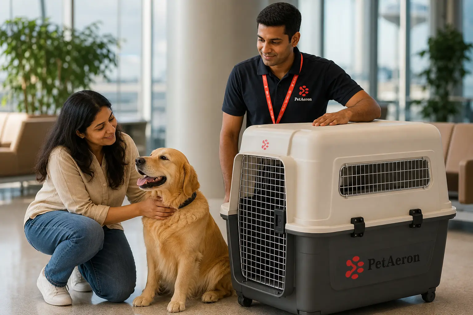 Dog relocation care for India to Miami journeys with PetAeron specialist and IATA crate