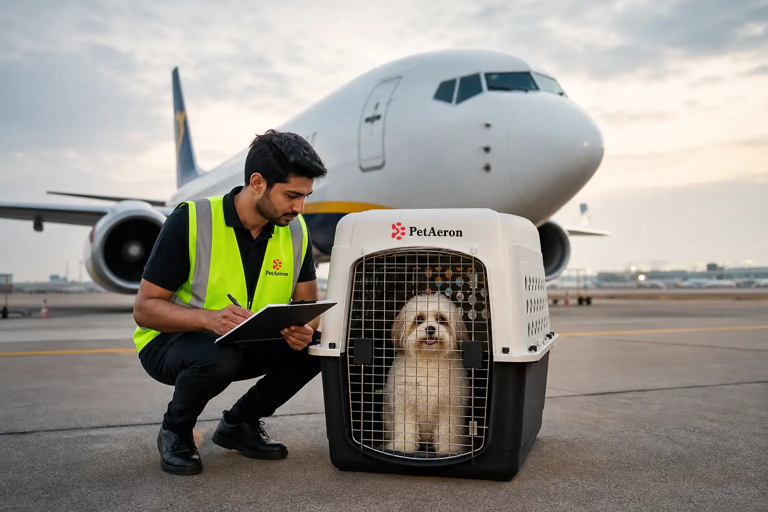 Pet transport from India to Washington DC via IAD in IATA crate