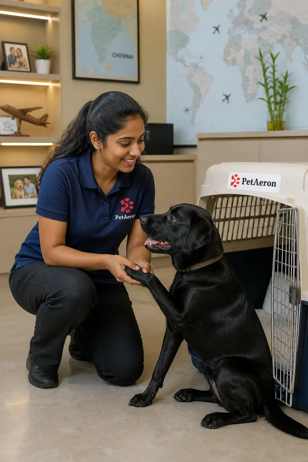 PetAeron specialist managing pet relocation services in Chennai with calm pet-first handling