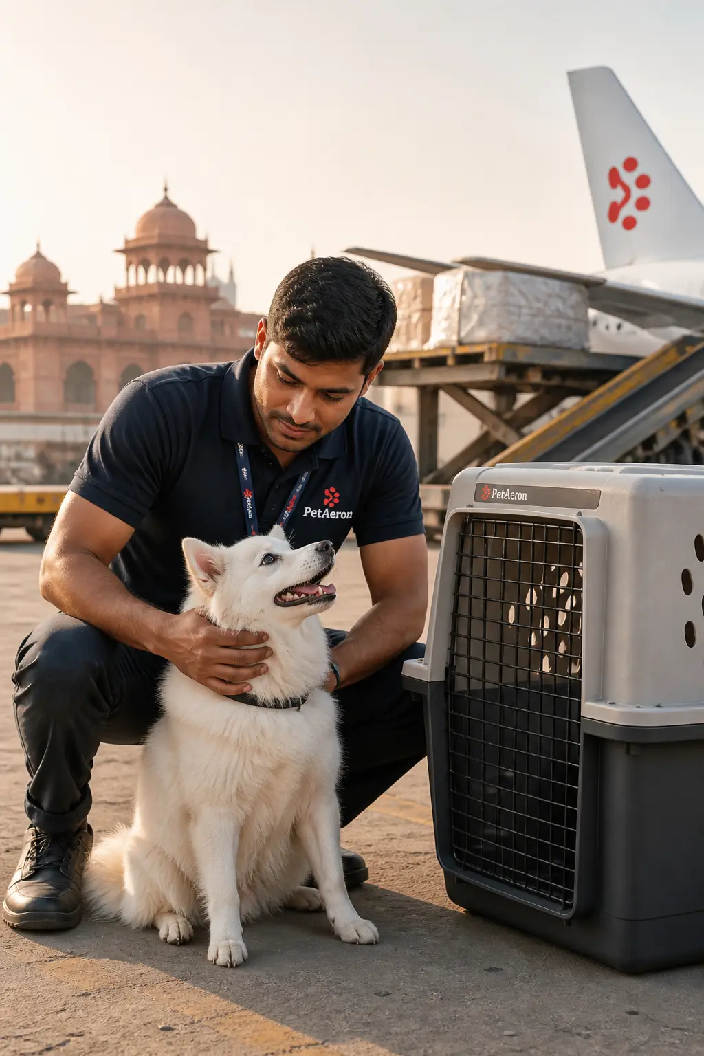 PetAeron specialist managing pet relocation services in Jaipur with calm pet-first handling