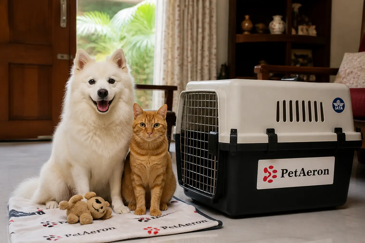 Dog and cat train travel planning with comfort in mind for pet relocation from Kochi